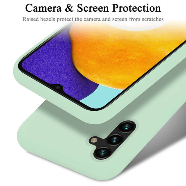 Cadorabo Hoesje geschikt voor Samsung Galaxy A13 5G Case in LIQUID LICHT GROEN - Beschermhoes TPU silicone Cover