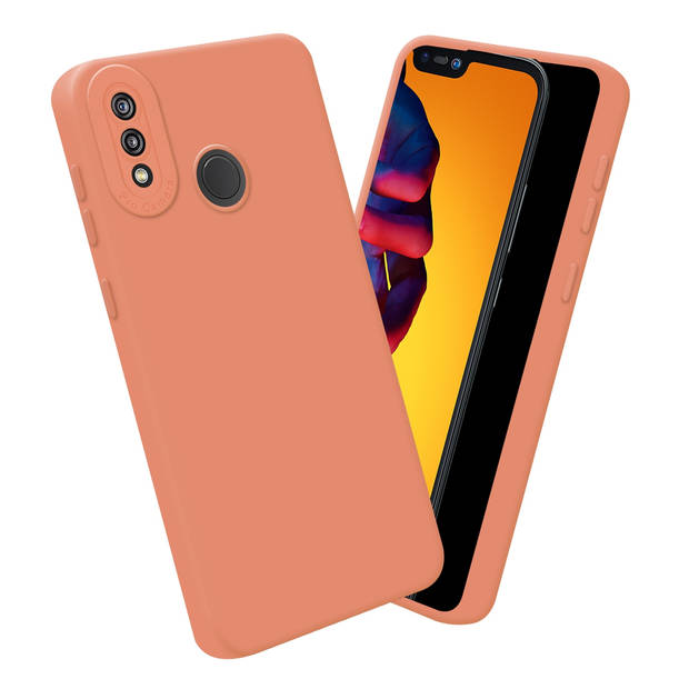 Cadorabo Hoesje geschikt voor Huawei P20 LITE 2018 / NOVA 3E in FLUID LICHT ORANJE - Beschermhoes TPU silicone Cover