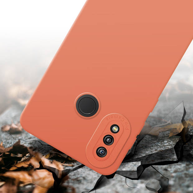 Cadorabo Hoesje geschikt voor Huawei P20 LITE 2018 / NOVA 3E in FLUID LICHT ORANJE - Beschermhoes TPU silicone Cover