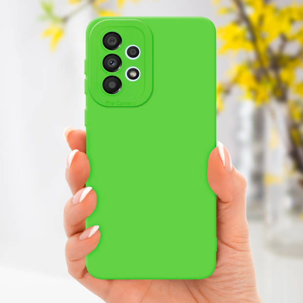 Cadorabo Hoesje geschikt voor Samsung Galaxy A52 (4G / 5G) / A52s in FLUID GROEN - Beschermhoes TPU silicone Cover Case