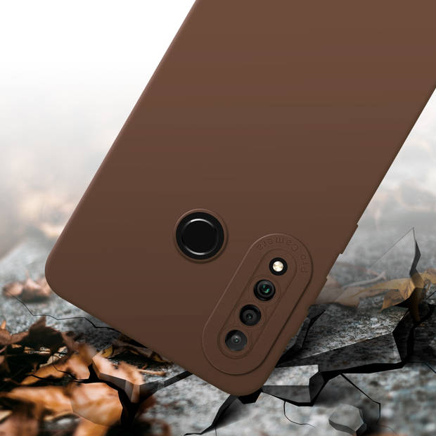 Cadorabo Hoesje geschikt voor Huawei P30 LITE in FLUID BRUIN - Beschermhoes TPU silicone Cover Case