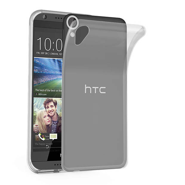 Cadorabo Hoesje geschikt voor HTC Desire 820 in VOLLEDIG TRANSPARANT - Beschermhoes Cover gemaakt van TPU Silicone Case