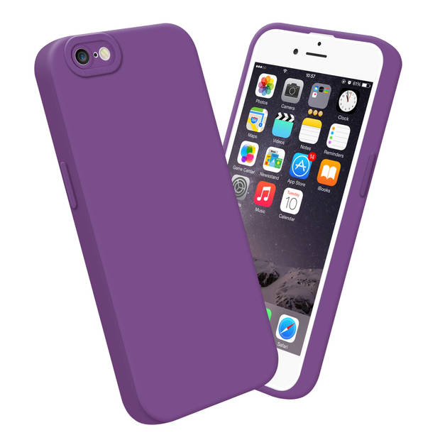 Cadorabo Hoesje geschikt voor Apple iPhone 6 / 6S in FLUID MAT PAARS - Beschermhoes TPU silicone Cover Case
