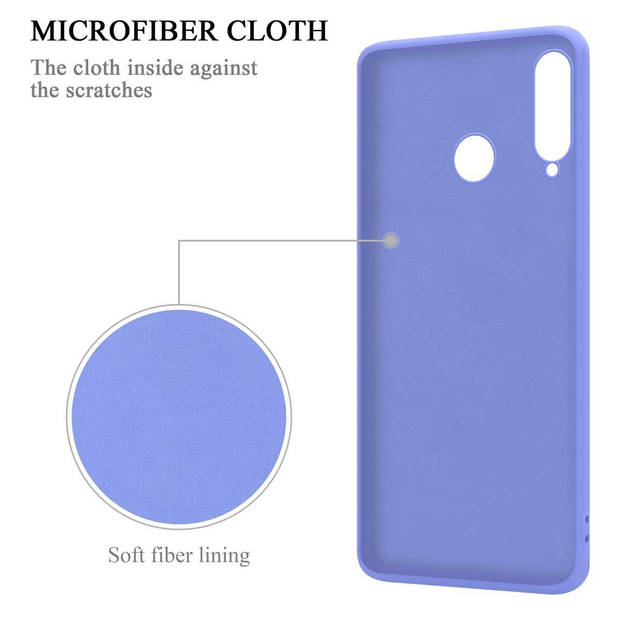 Cadorabo Hoesje geschikt voor Huawei P30 LITE in LIQUID LICHT PAARS - Beschermhoes van TPU silicone Case Cover met ring