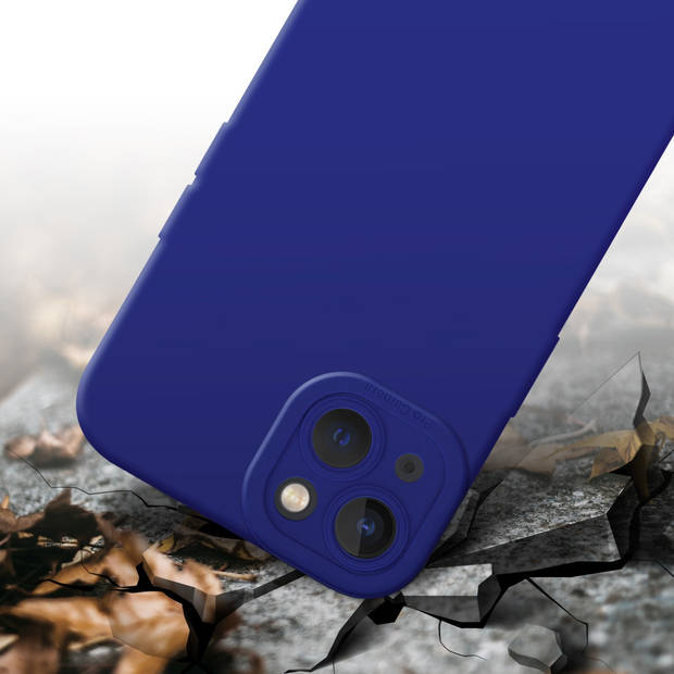 Cadorabo Hoesje geschikt voor Apple iPhone 14 in FLUID BLAUW - Beschermhoes TPU silicone Cover Case