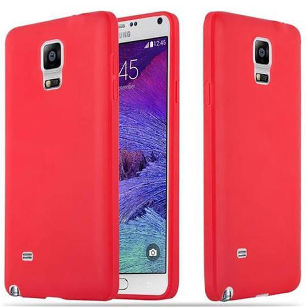 Cadorabo Hoesje geschikt voor Samsung Galaxy NOTE 4 in CANDY ROOD - Beschermhoes TPU silicone Case Cover