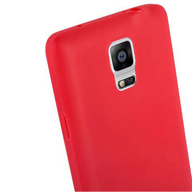 Cadorabo Hoesje geschikt voor Samsung Galaxy NOTE 4 in CANDY ROOD - Beschermhoes TPU silicone Case Cover