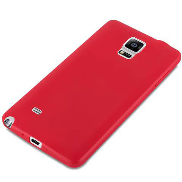 Cadorabo Hoesje geschikt voor Samsung Galaxy NOTE 4 in CANDY ROOD - Beschermhoes TPU silicone Case Cover