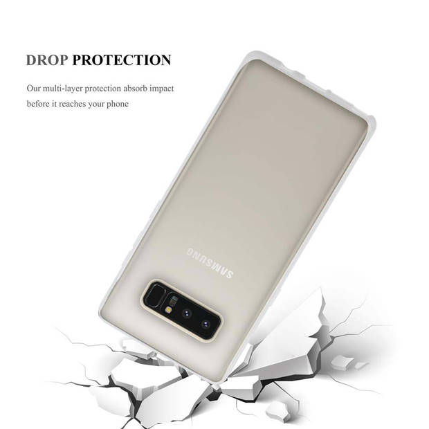 Cadorabo Hoesje geschikt voor Samsung Galaxy NOTE 8 in VOLLEDIG TRANSPARANT - Beschermhoes Cover gemaakt van TPU