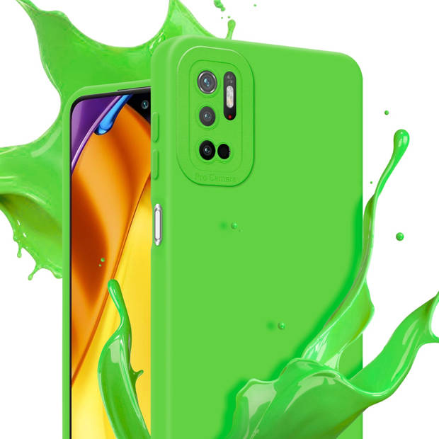 Cadorabo Hoesje geschikt voor Xiaomi RedMi NOTE 10 5G / POCO M3 PRO 5G in FLUID GROEN - Beschermhoes TPU silicone Cover