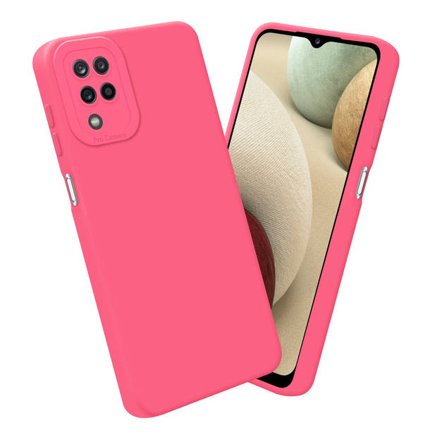 Cadorabo Hoesje geschikt voor Samsung Galaxy A12 / M12 in FLUID ROOD - Beschermhoes TPU silicone Cover Case