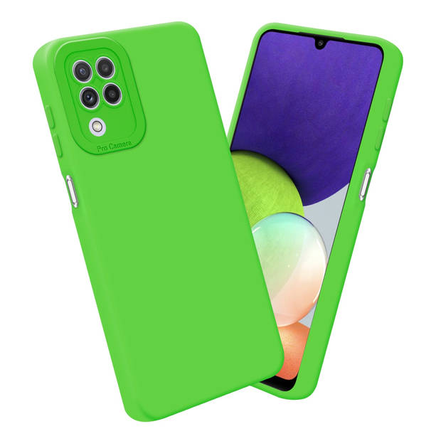 Cadorabo Hoesje geschikt voor Samsung Galaxy A22 4G in FLUID GROEN - Beschermhoes TPU silicone Cover Case