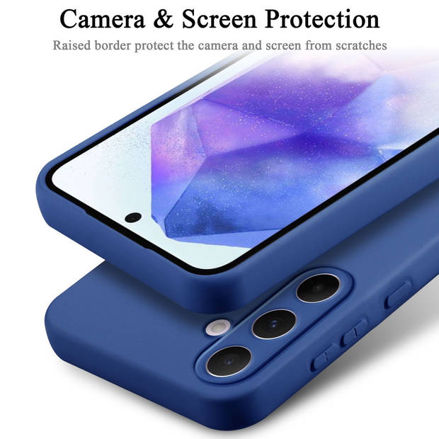 Cadorabo Hoesje geschikt voor Samsung Galaxy A55 Case in LIQUID BLAUW - Beschermhoes TPU silicone Cover