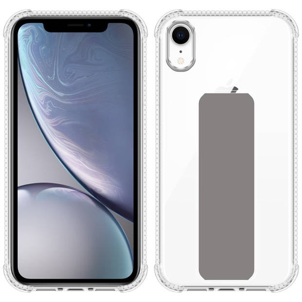 Cadorabo Hoesje geschikt voor Apple iPhone XR Cover in GRIJS - Beschermhoes TPU silicone Case met houder