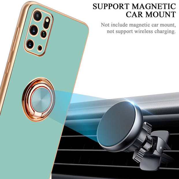 Cadorabo Hoesje geschikt voor Samsung Galaxy S20 PLUS in Glossy Turquoise - Goud - Beschermhoes Camerabescherming