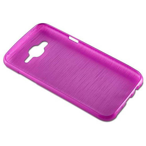 Cadorabo Hoesje geschikt voor Samsung Galaxy J5 2015 in ROZE - Beschermhoes TPU silicone Case Cover Brushed