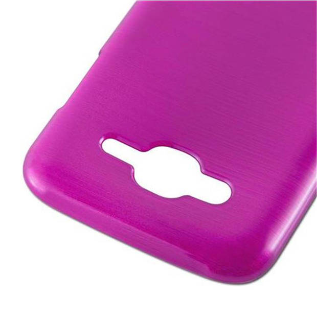 Cadorabo Hoesje geschikt voor Samsung Galaxy J5 2015 in ROZE - Beschermhoes TPU silicone Case Cover Brushed