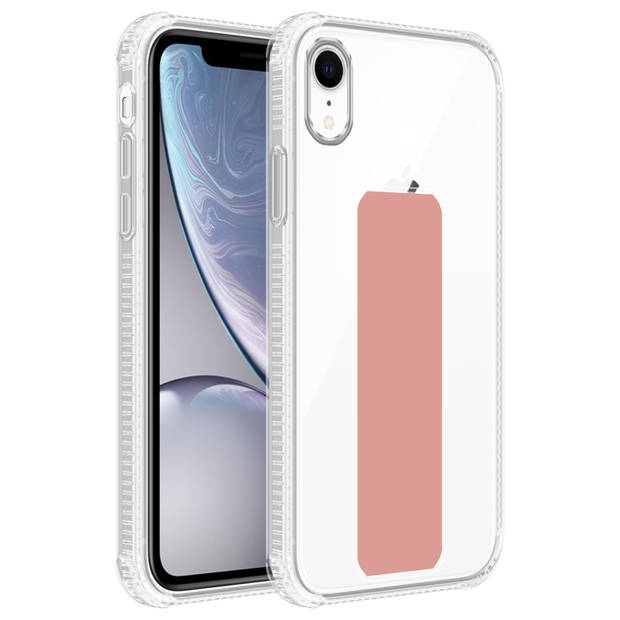 Cadorabo Hoesje geschikt voor Apple iPhone XR Cover in ROZE - Beschermhoes TPU silicone Case met houder