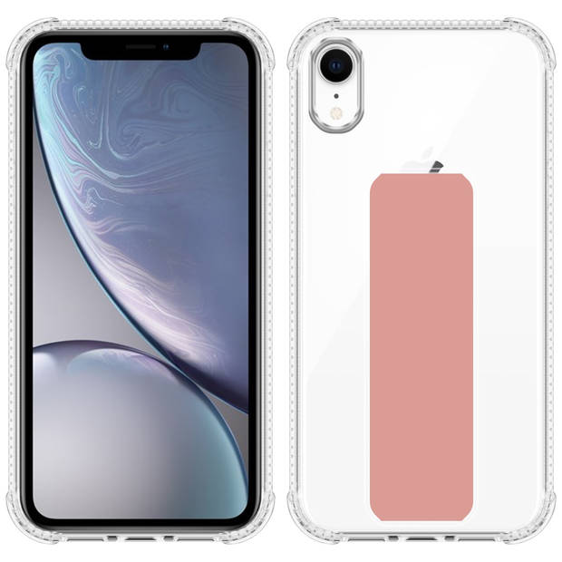 Cadorabo Hoesje geschikt voor Apple iPhone XR Cover in ROZE - Beschermhoes TPU silicone Case met houder