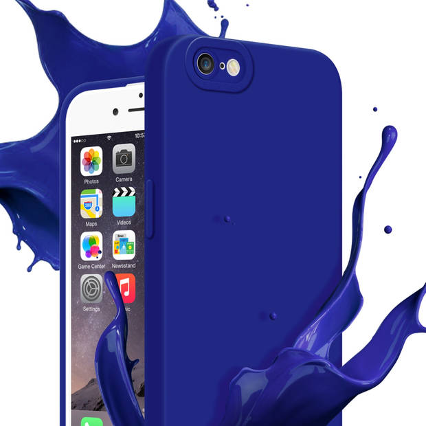 Cadorabo Hoesje geschikt voor Apple iPhone 6 / 6S in FLUID BLAUW - Beschermhoes TPU silicone Cover Case