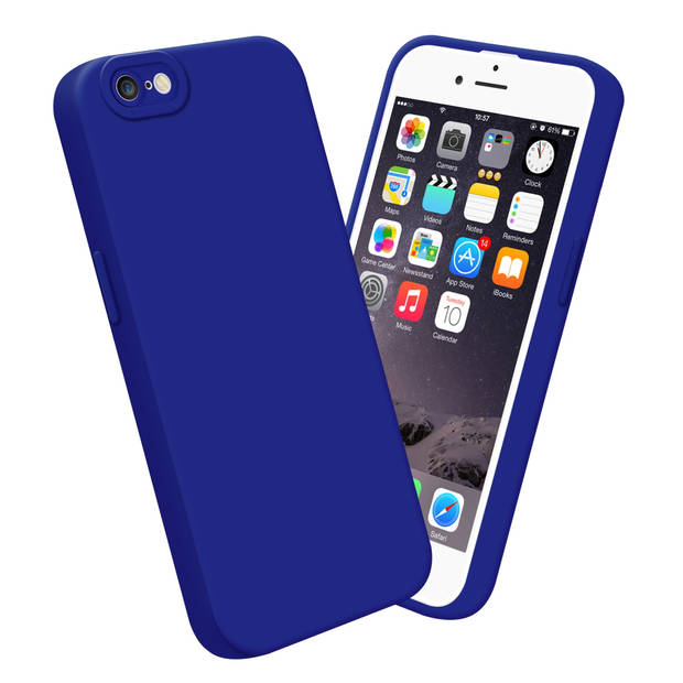 Cadorabo Hoesje geschikt voor Apple iPhone 6 / 6S in FLUID BLAUW - Beschermhoes TPU silicone Cover Case