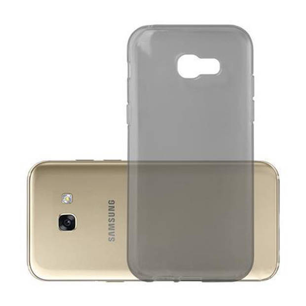 Cadorabo Hoesje geschikt voor Samsung Galaxy A3 2017 in TRANSPARANT ZWART - Beschermhoes Cover gemaakt van TPU Silicone