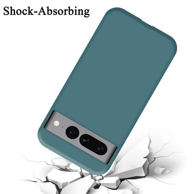 Cadorabo Hoesje geschikt voor Google PIXEL 7 PRO Case in LIQUID GROEN - Beschermhoes TPU silicone Cover