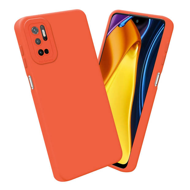 Cadorabo Hoesje geschikt voor Xiaomi RedMi NOTE 10 5G / POCO M3 PRO 5G in FLUID ORANJE - Beschermhoes TPU silicone Cover