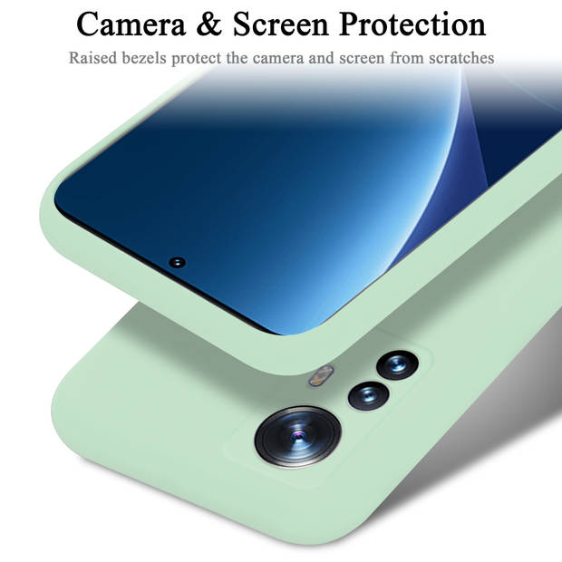 Cadorabo Hoesje geschikt voor Xiaomi 12 PRO Case in LIQUID LICHT GROEN - Beschermhoes TPU silicone Cover