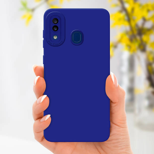 Cadorabo Hoesje geschikt voor Samsung Galaxy A20 / A30 / M10s in FLUID BLAUW - Beschermhoes TPU silicone Cover Case