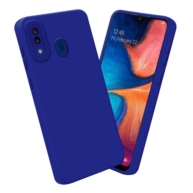 Cadorabo Hoesje geschikt voor Samsung Galaxy A20 / A30 / M10s in FLUID BLAUW - Beschermhoes TPU silicone Cover Case