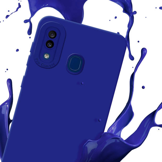 Cadorabo Hoesje geschikt voor Samsung Galaxy A20 / A30 / M10s in FLUID BLAUW - Beschermhoes TPU silicone Cover Case