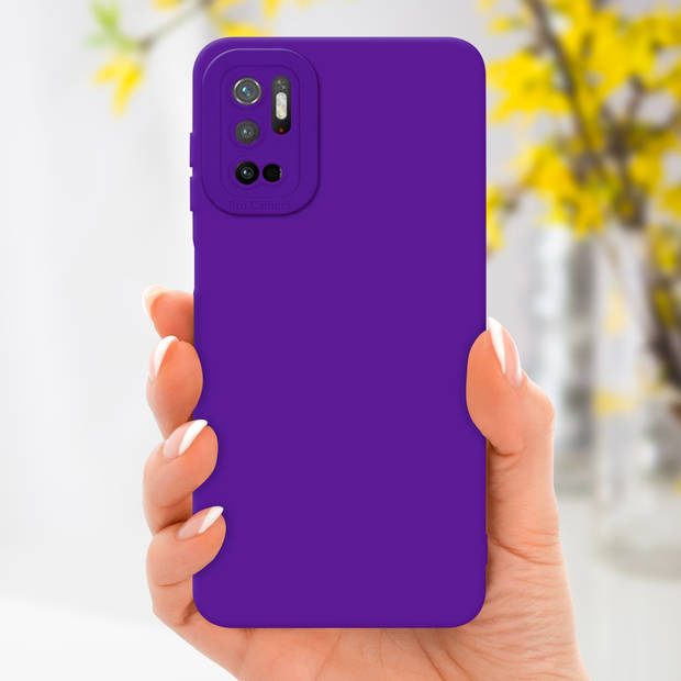 Cadorabo Hoesje geschikt voor Xiaomi RedMi NOTE 10 5G / POCO M3 PRO 5G in FLUID DONKER PAARS - Beschermhoes TPU silicone