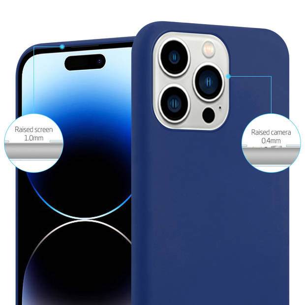 Cadorabo Hoesje geschikt voor Apple iPhone 14 PRO MAX in CANDY DONKER BLAUW - Beschermhoes TPU silicone Case Cover