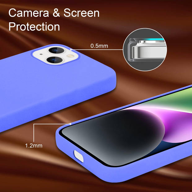 Cadorabo Hoesje geschikt voor Apple iPhone 14 PLUS Case in LIQUID LICHT PAARS - Beschermhoes TPU silicone Cover