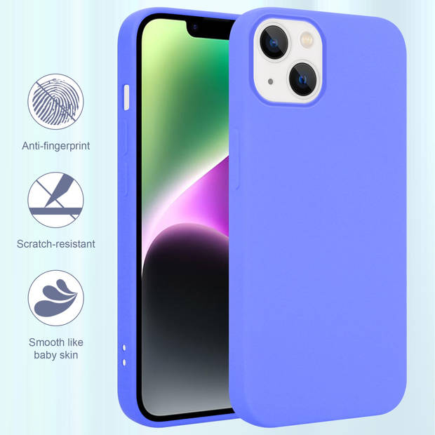 Cadorabo Hoesje geschikt voor Apple iPhone 14 PLUS Case in LIQUID LICHT PAARS - Beschermhoes TPU silicone Cover