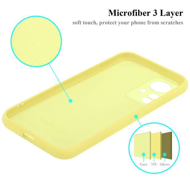 Cadorabo Hoesje geschikt voor Xiaomi 12 PRO Case in LIQUID GEEL - Beschermhoes TPU silicone Cover