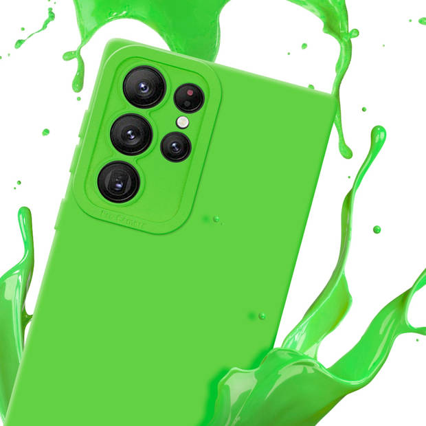 Cadorabo Hoesje geschikt voor Samsung Galaxy S22 ULTRA in FLUID GROEN - Beschermhoes TPU silicone Cover Case