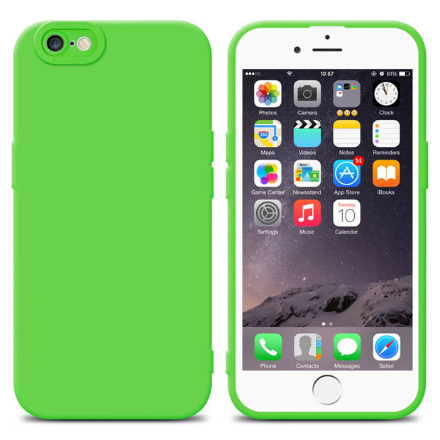 Cadorabo Hoesje geschikt voor Apple iPhone 6 PLUS / 6S PLUS in FLUID GROEN - Beschermhoes TPU silicone Cover Case