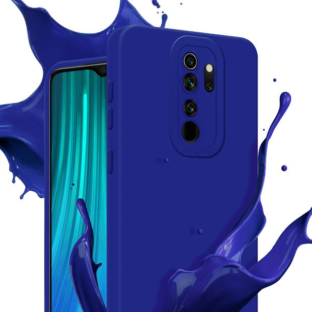 Cadorabo Hoesje geschikt voor Xiaomi RedMi NOTE 8 PRO in FLUID BLAUW - Beschermhoes TPU silicone Cover Case