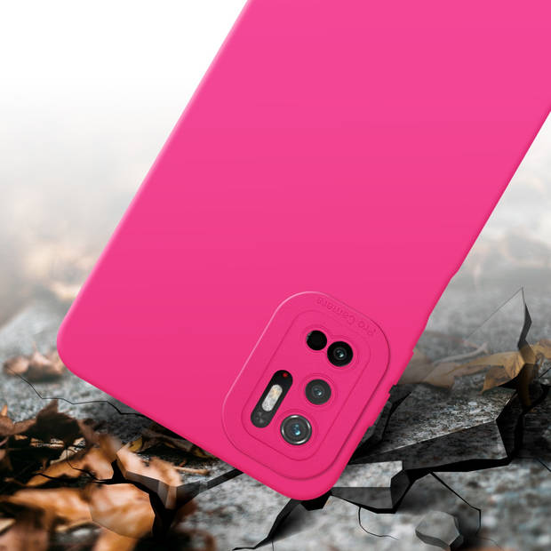 Cadorabo Hoesje geschikt voor Xiaomi RedMi NOTE 10 5G / POCO M3 PRO 5G in FLUID HOTPINK - Beschermhoes TPU silicone