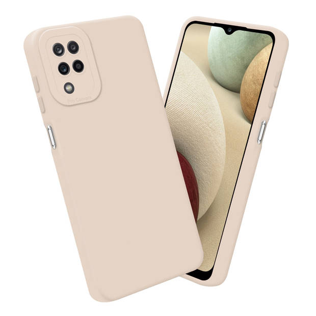 Cadorabo Hoesje geschikt voor Samsung Galaxy A12 / M12 in FLUID CREAM - Beschermhoes TPU silicone Cover Case