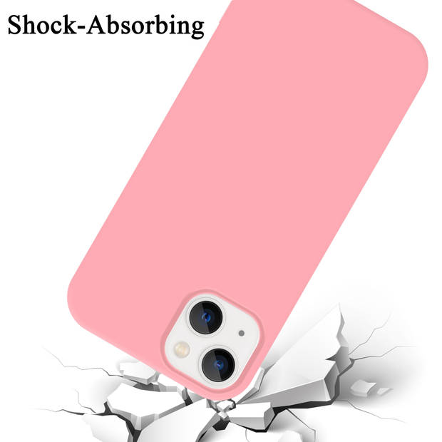 Cadorabo Hoesje geschikt voor Apple iPhone 14 Case in LIQUID ROZE - Beschermhoes TPU silicone Cover