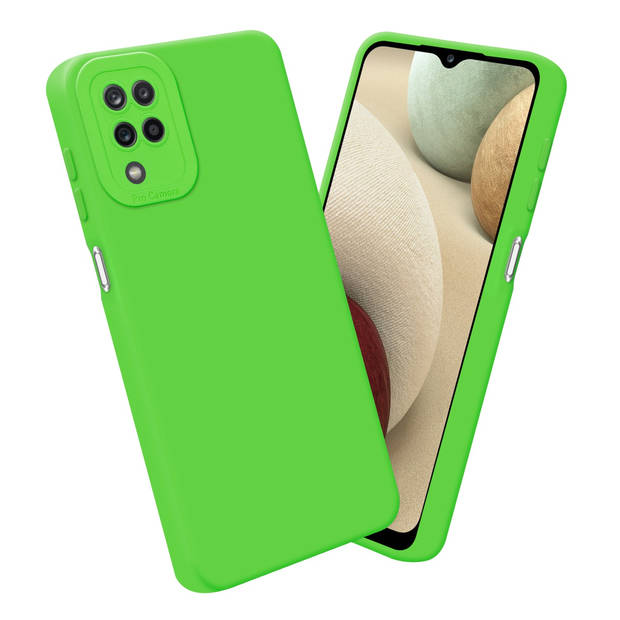 Cadorabo Hoesje geschikt voor Samsung Galaxy A12 / M12 in FLUID GROEN - Beschermhoes TPU silicone Cover Case