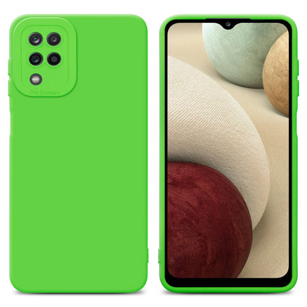 Cadorabo Hoesje geschikt voor Samsung Galaxy A12 / M12 in FLUID GROEN - Beschermhoes TPU silicone Cover Case