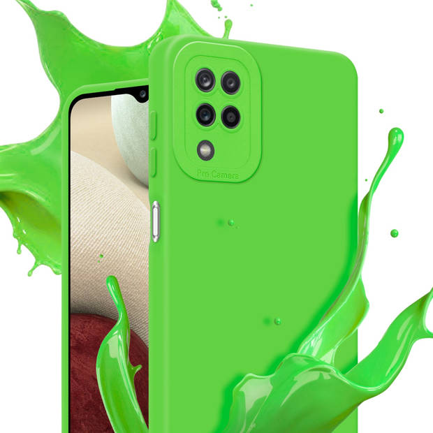 Cadorabo Hoesje geschikt voor Samsung Galaxy A12 / M12 in FLUID GROEN - Beschermhoes TPU silicone Cover Case