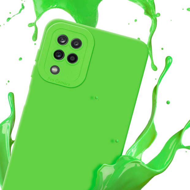 Cadorabo Hoesje geschikt voor Samsung Galaxy A12 / M12 in FLUID GROEN - Beschermhoes TPU silicone Cover Case