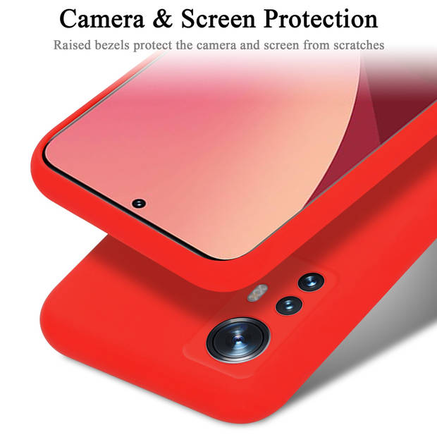 Cadorabo Hoesje geschikt voor Xiaomi 12 / 12X Case in LIQUID ROOD - Beschermhoes TPU silicone Cover