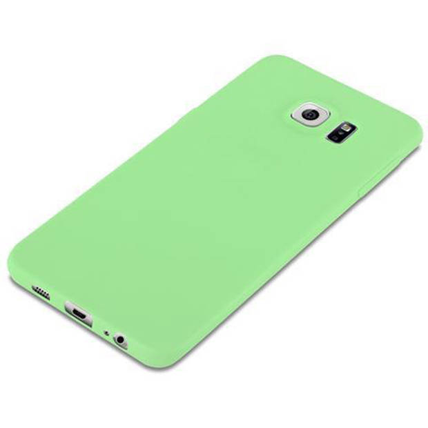 Cadorabo Hoesje geschikt voor Samsung Galaxy S6 EDGE in CANDY PASTEL GROEN - Beschermhoes TPU silicone Case Cover