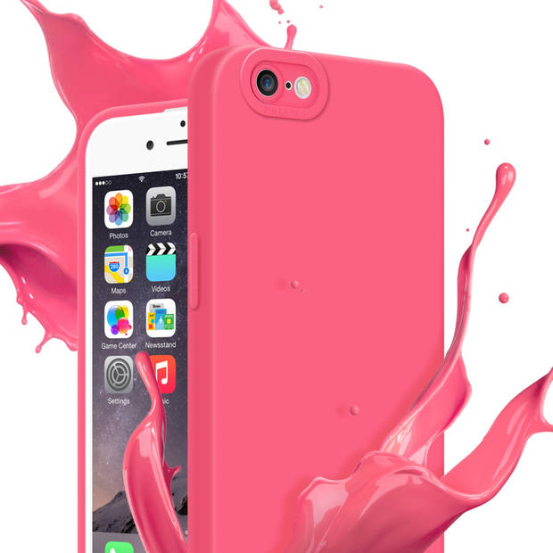 Cadorabo Hoesje geschikt voor Apple iPhone 6 PLUS / 6S PLUS in FLUID ROOD - Beschermhoes TPU silicone Cover Case
